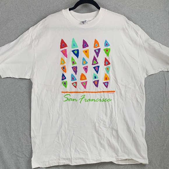 Hanes Beefy Other - Vibrant Graphic Tee with San Francisco Design